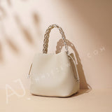 Women's Crossbody Bucket Bag Leather beige Small Leather Bucket Bag Crossbody