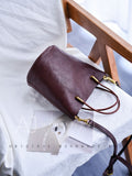 Women's Crossbody Bucket Bag Leather Small Leather Bucket Bag Crossbody 