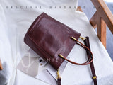 Women's Crossbody Bucket Bag Leather Small Leather Bucket Bag Crossbody 