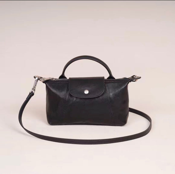 Small Black Leather Crossbody Small Genuine Leather Crossbody Bag Womens - Annie Jewel