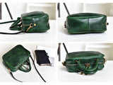 Womens Small Double Handled Satchel Purse Small Leather Crossbody Bag With Zipper 