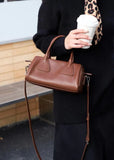 Small brown Leather Handbag Small Leather Crossbody Handbags Ladies 