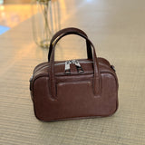 Mini Leather Dome Satchel Dome Leather Dome Crossbody Bag Womens - Annie Jewel