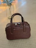 Mini Leather Dome Satchel Dome Leather Dome Crossbody Bag Womens - Annie Jewel