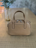 Mini Leather Dome Satchel Dome Leather Dome Crossbody Bag Womens - Annie Jewel