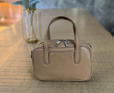 Mini Leather Dome Satchel Dome Leather Dome Crossbody Bag Womens - Annie Jewel