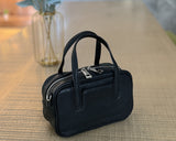 Mini Leather Dome Satchel Dome Leather Dome Crossbody Bag Womens - Annie Jewel