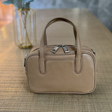 Mini Leather Dome Satchel Dome Leather Dome Crossbody Bag Womens - Annie Jewel