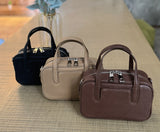 Mini Leather Dome Satchel Dome Leather Dome Crossbody Bag Womens - Annie Jewel
