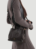 Small black Leather Crossbody Bag Purse Small Leather Handbags For Ladies