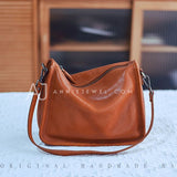 Women's hobo brown bag Small Leather Hobo Bags 