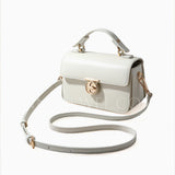 white Small Leather Satchel Purse Handbag Leather Small Satchel Womens 