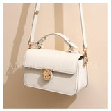 white Small Leather Satchel Purse Handbag Leather Small Satchel Womens 