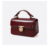 brown Small Leather Satchel Purse Handbag Leather Small Satchel Womens 