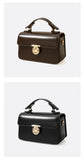 black Small Leather Satchel Purse Handbag Leather Small Satchel Womens 