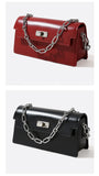 Red Leather Satchel Small Leather Satchel Purse Leather Small Satchel