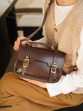 Women's Leather Satchel Crossbody Bag Small Leather Satchel Purse 