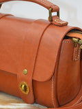 Women's brown leather satchel purse Small Leather Satchel 