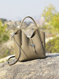 Womens grey leather tote handbag The Leather Small Tote Bag The Tote Bag Small Leather