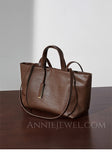 Women's Small Leather Small Soft Leather Purse Simple Minimalist Leather Tote Bag - Annie Jewel