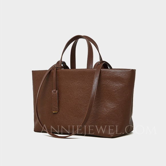 Women's Small Leather Small Soft Leather Purse Simple Minimalist Leather Tote Bag - Annie Jewel