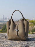 Womens grey leather tote handbag The Leather Small Tote Bag The Tote Bag Small Leather