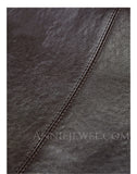 details of Womens Black Leather Handbag Small Leather Tote Bag With Shoulder Strap - Annie Jewel