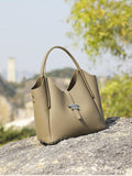 Womens grey leather tote bag The Leather Small Tote Bag The Tote Bag Small Leather