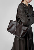 Women's Small Leather Small Soft Leather Purse Simple Minimalist Leather Tote Bag - Annie Jewel