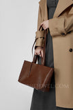 Women's Small Leather Small Soft Leather Purse Simple Minimalist Leather Tote Bag - Annie Jewel
