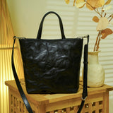 leather mini tote black Leather Crossbody Tote Bag Womens 