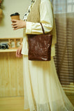 Small Leather Tote distressed Leather Crossbody Tote Bag Womens 