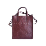 womens Small Leather tote bag with leather straps