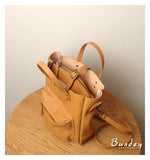 camel leather tote With Zipper Small Leather Tote 