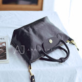 Small Leather Tote Genuine Leather Tote Bag With Zipper Womens 