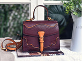 Women's Small Satchel Handbags Genuine Leather Satchel Crossbody Bag 