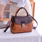 Small Satchel bag Brown Satchel Handbag Ladies Satchel 