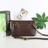 Genuine Leather Small Satchel Zipper Square Cross Body Satchel Womens 