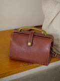 Small Structured Leather Doctor Bag Retro Leather Doctor Bag
Classic Leather Doctor Bag