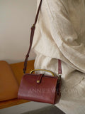 Small Structured Leather Doctor Bag Retro Leather Doctor Bag
Classic Leather Doctor Bag