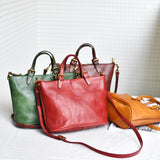 Genuine Leather Tote Bags For Women Small Zip Tote Bag Leather 