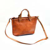 Small Leather Tote Purse Zip Top Leather Tote Bag Womens