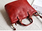 small red leather purse For Women Small Zip Tote Bag Leather 