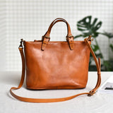 Genuine Leather Tote Bags For Women Small Zip Tote Bag Leather 