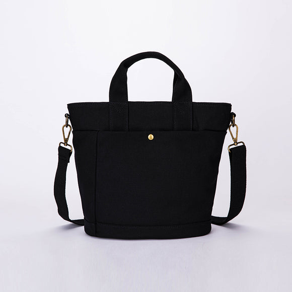 Women's Small Canvas Tote With Zipper Black Tote Bag Canvas