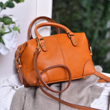 Women's Small Boston Bag Leather Genuine Leather Bags Boston