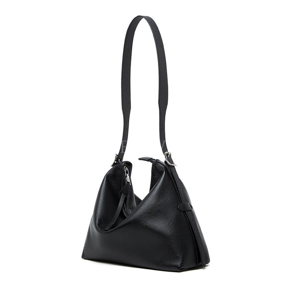 Black Leather Hobo Shoulder Bag Best Leather Hobo Bags Cowhide hobo purse Womens