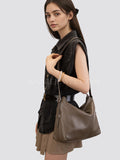 brown Leather Hobo Shoulder Bag Best Leather Hobo Bags Cowhide hobo purse Womens