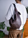 Lambskin Leather Croissant Bag Croissant Sling Bags Croissant Shoulder Bags Unisex Bags - Annie Jewel