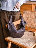 Lambskin Leather Croissant Bag Croissant Sling Bags Croissant Shoulder Bags Unisex Bags - Annie Jewel